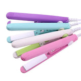 Cute Mini Travel Hair Straightener EU/US Portable Hair Styling Iron Bangs Styling Hair Iron Set Curl Ends Hair Clip Hair Beauty