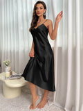 Women's Nightdress Spaghetti Strap V Neck Elegant Luxury Comfortable Breathable Loungewear Relaxing Daily Leisure Classic Style
