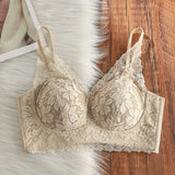 Tight Fit French Lace Bra for Small Bust - Comfort Lift Anti Sagging, Sexy Lace Back & Thin Strap Lingerie MOYISU Sexy Bras AB