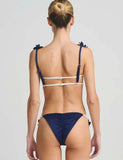 Sexy Women Swimsuit Summer Set Solid Color Pixel Style Lace Trim Tank Top Biquini Low Waist Slim Fit Two-Piece Bikini Swimwear