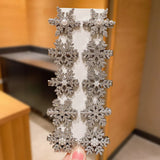 10-Pack Silver 3D Snowflake Hairpins for Women Elegant Winter Christmas Party Daily Outings Half-Updos Updos Styling Accessories