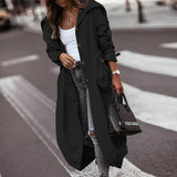 Phantasy Long Trench Coat Women Loose Button Fashion Casual Suit Elegant Female Pockets Streetwear Commuter Lady Coat Autumn