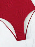 2026 Plain One Shoulder Swimsuit One Piece Solid Swimwear Women Sexy Bathers Bathing Swimming Swim Suit Female Beachwear