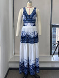 New Swimsuit High-End Design 2Pcs Floral Print Ruffle Slimming Holiday Sexy Hot Spring One Piece Swimsuit for Women