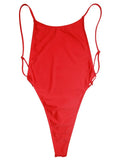 Extreme Mini Micro String Backless Women Swimwear One Piece Swimsuit Female High Cut Monokini Thong Bathing Suit Swim Beachwear