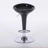 Adjustable Height Swivel Bar Stool Counter Chair PU Leather Backrest Footrest Modern Minimalist Kitchen High Stool