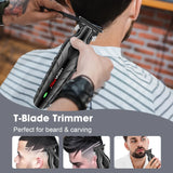hiena Kemei Hair Trimmer Hair Clipper Professional Barber Trimmer Electric Shaver Hair Cutting Machine Rechargeable Trimmer Men