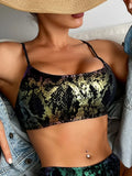 Sexy Glitter Gradient Bandeau Bikinis Set Separate High Waist Swimsuit Two Pieces Swimwear Bathing Suit Beachwear Biquini