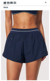 New Brushed Sports Shorts Women High Waist Fake Two Pieces of Anti Glare Shorts Leggings Casual Loose Pocket Fitness Sportwear