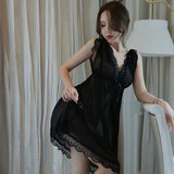 Sexy Nightgowns Women's Silk Lace Clothes for Sleepwear Pajamas Nightwear Hot Romantic New Woman Summer Sleep Offer Top Dress