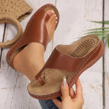 Lightweight Clip Toe Wedge Heel Slippers Women Plus Size 43 Thick Bottom Casual Sandals Woman Outdoor Platform Summer Sandles