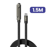 2 in 1 PD240W/65W Type C To Type C Fast Charging Foldable Bracket Cable USB C To USB C Built-in Desktop Holder Wire For iPhone17