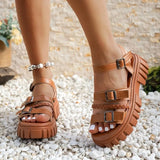 Women Elegant Sandals 2026 New Summer Outdoor Designer Shoes Women Casual Fashion Bottom Platform Sandals Sandalias De Mujer