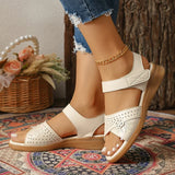 Summer Silver Thick Sole Sandals Women Comfortable Hollow Out Non Slip Platform Sandles Woman Hook Loop Soft Sole Casual Sandals