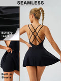 Summer Tennis Wear Womens Dresses Sportswear Woman Gym Dresses Bra Jumpsuit Shorts Leggings Women's Tracksuit Sport Yoga Clothes