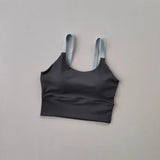 Women's fitness yoga bra, new integrated breast pad high-strength shock-absorbing running sports bra