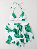 3 Pieces Tropical Bikini 2026 Women & Cover Up Shorts Swimwear Female Triangle Swimsuit Beachwear Bathing Swimming Suit Summer