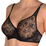 3 Pcs Womens Lace Bra Underwire BH Hollow Out Embroidery Perspective Sexy Underwear Lingerie Tops Plus Size Brassiere