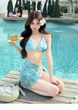 Swimsuit Women's New Split Four-piece Set Sexy Pure Desire High Value Seaside Hot Spring Vacation Bikini