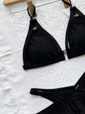 Sexy Cut Out Strappy High Cut Bikini Women Thong Swimwear Female Swimsuit Two-pieces Bikini Set Bather Bathing Suit Swim Lady