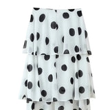 White Polka Dot Two Piece Set For Women Halter Crop Top And Tiered Maxi Skirt Elegant Summer Party Outfit Pure Desire Charm FSW7