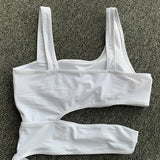 DEKA One Shoulder Swimsuit Women Swimwear Sexy Bikinis Female Biquini Hollowen Swim Suits Cut Out Bodysuit Bathingsuit Beachwear