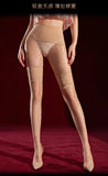 Polka Dot Fake Two-Piece Lace Long Pantyhose Aurora Glossy Open Crotch Two-Tone Spliced Sexy Pantyhose Solid Color Elegant 8WS3