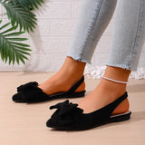 Summer Butterfly-knot Closed Toe Women's Sandals 2026 New Fashion Plus Size Slip-on Best Seller Light Comfortable Flat Sandals