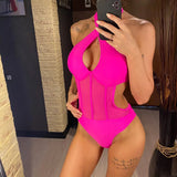 S - XL Underwired Cut Out Halter Women Swimwear One Piece Swimsuit Female Monokini High Cut Bather Bathing Suit Swim Lady V4418