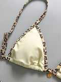 Sexy Black Leopard Patchwork Micro Bikini 2026 Women Pleate Push Up Bra Thong Swimsuit Summer Bathing Suit Holiday Swimwear