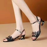 Women Floral Sandals for Outdoor 2026Luxury Designer Chic Woman Beach Fashionable Elegant High Heels Sandalias De Mujer