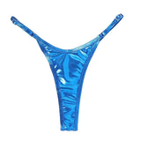 Sexy Micro Mini Bikini Bottoms High Waist Women Swimwear Thong Swimsuit Glossy Elastic Summer Brazilian Swim Trunks Beachwear