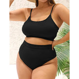 0XL - 4XL 7 Colors Bikini Plus Size Large Size Swimwear Women Swimsuit Female Two-Pieces Bikini Set Bather Bathing Suit V3774B
