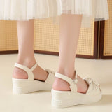 Women Summer Platform Sandals New Open Toe Chunky High Heel Ladies Shoes Casual Flat Bottom Sandalias Femininas