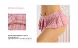 Sexy Plaid Pleated Mini Skirt Cosplay Outfit for Women Bodycon Clubwear Japanese Style Cute Ultra Short Lingerie Costume