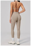 Breathable Quick Drying Yoga Set for Women Beauty Back Sports Bra High Waist Leggings Fitness Suit Outwear Gym Running Tracksuit