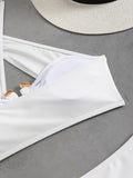Halter Cut Out High Waist Bikini Female Swimsuit Women Bandeau Swimwear Two-pieces Bikini set Bather Bathing Suit Swim Beachwear