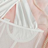 Phantasy Sexy Halter White Tank Top Women Fashion Hollow Out Crop Top Hotsweet Night Out Sweetwear 2026 Summer Women Clothing