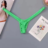 4PCS Thong Sexy Low Waist Mini Panties Deep V Thong Women's Breathable One Line Bikini Bottom Thong Female Panty Women Underwear