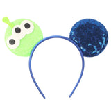 Disney Festival Party Cosplay Mouse Ears Headband 3.3" Ears Glitter Hairband Without Bow For Boys DIY Cartoon Hair Accessories