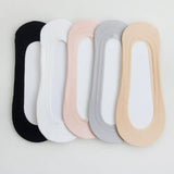 Women's Shallow Mouth Socks Ultra-Thin No Trace Invisible Sock Slippers Summer Ice Silk Boat Socks Silicone Anti-Skid Boat Socks