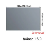 Simple anti glare screen, 60-110 inches, no need to drill holes for installation, high-definition 4K projection screen