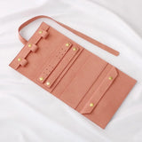Portable Jewelry Case Roll Bag Foldable Travel Organizer Bags Earrings Rings Necklaces Brooches Storage Bag For Women Girls