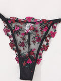 Sexy Sheer Lingerie Set Embroidery Transperant Pornostar Lenceria Sensual Mujer Seducive Conjunto Ropa Interior Set Intimo Lace
