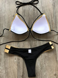 Sexy Halter Push Up Brazilian Bikini 2025 Women Bandage String Swimsuit Female Swimwear Two Pieces Bikini Set Bathing Suit Swim