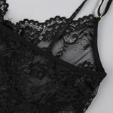 Porn 3pcs Lace Underwear Set Women Sexy Lingerie Halter Bra and Panties Garter Intimate Erotic Babydolls Sex Costumes