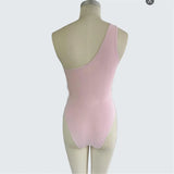 S - XXL New Splicing One Shoulder See Through Mesh Sheer One Piece Swimsuit Women Swimwear Female Bather Bathing Suit Swim K7475
