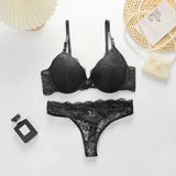 High Quality Simple And Sexy Lace Women's Push Up Two-piece Bra And Underwear A3107