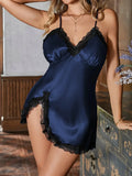Champagne-coloured Nightdress Wedding Evening Gown Summer Nightdress Strappy Backless Lingerie Sexy Nightwear Woman Night Dress