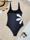 S - XL 2026 Flower Printed High Leg Cut Women Swimwear One Piece Swimsuit Female Monokini Padded Bather Bathing Suit Swim V8231